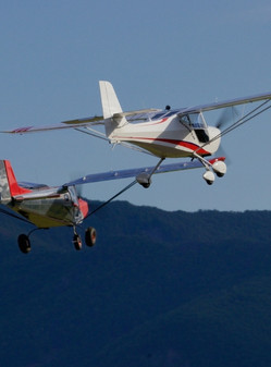side-by-side takeoff tallard aircraft