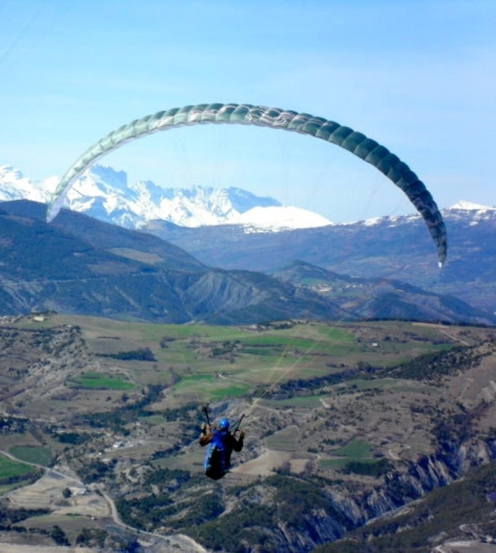 paragliding jump from orcieres