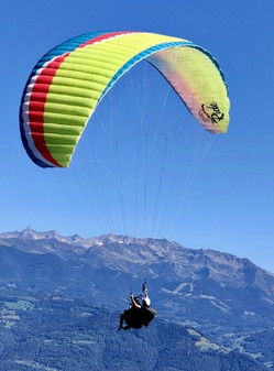 first paragliding student flight