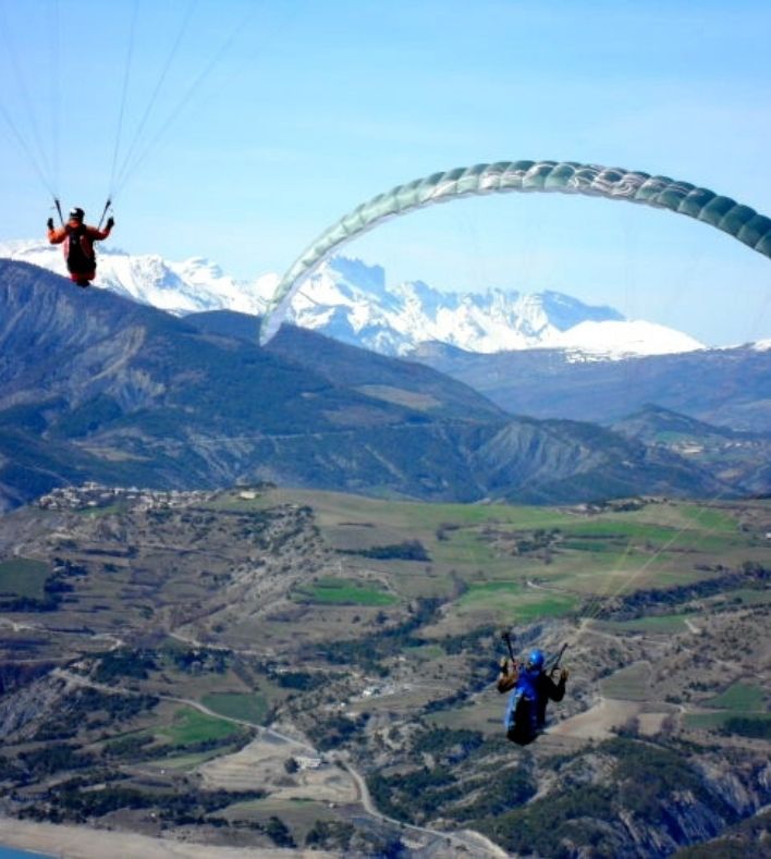 learning to paraglide in the Alps